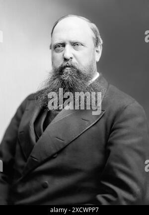 Othniel Charles Marsh (1831-1899), professore americano di Paleontologia al Yale College e presidente dell'Accademia Nazionale delle Scienze. Marsh, che ha scoperto 80 nuove specie di dinosauri, ha gareggiato con il suo collega paleontologo Edward Drinker Cope dal 1870 al 1890 in un periodo di frenetiche spedizioni di caccia ai fossili dell'America occidentale conosciute come le "guerre delle ossa". Foto Stock