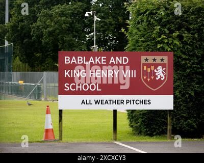 Bablake e il re Enrico VIII giocano i campi, Coundon, Coventry, West Midlands, Inghilterra, REGNO UNITO Foto Stock