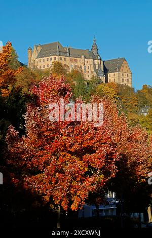 Geografia / viaggi, Germania, Assia, castello di Marburgo in autunno, Marburgo, ULTERIORI DIRITTI-CLEARANCE-INFO-NON-DISPONIBILI Foto Stock