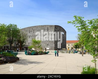 Vienna, Austria - Museo Mumok di Arte moderna di Ortner & Ortner Foto Stock