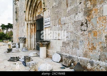 Siria, Tartous, Tartus, antica cattedrale di nostra Signora di Tortosa, cattedrale di nostra Signora Crociata Foto Stock