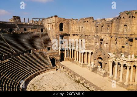 Siria, Bosra, il teatro romano Foto Stock