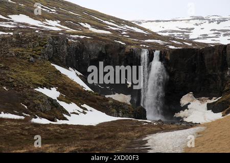 Islanda - 2024 05 05, immagine del paesaggio sull'Islanda, Gufufoss Foto Stock