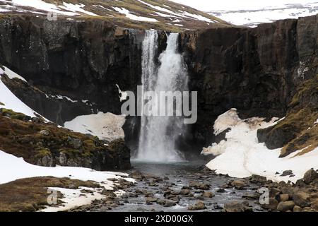 Islanda - 2024 05 05, immagine del paesaggio sull'Islanda, Gufufoss Foto Stock