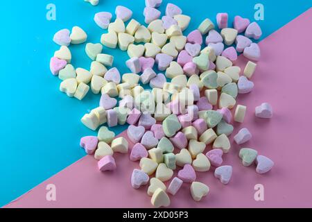 Cuori di conversazione Candy colorati per San Valentino 2 Foto Stock