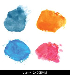 Disegno a mano del watercolor dello splash disegno Illustrazione Vettoriale