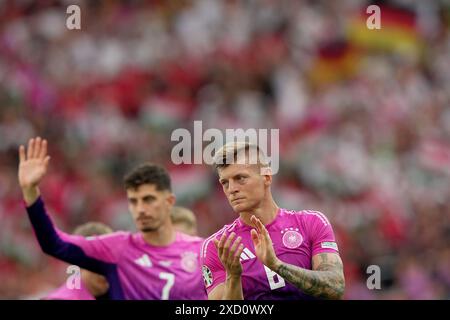 Stoccarda, Germania. 19 giugno 2024. Toni Kroos in Germania durante la partita di calcio di Euro 2024 tra Germania e Ungheria alla Stuttgart Arena, Stoccarda, Germania - mercoledì 19 giugno 2024. Sport - calcio . (Foto di Spada/LaPresse) credito: LaPresse/Alamy Live News Foto Stock