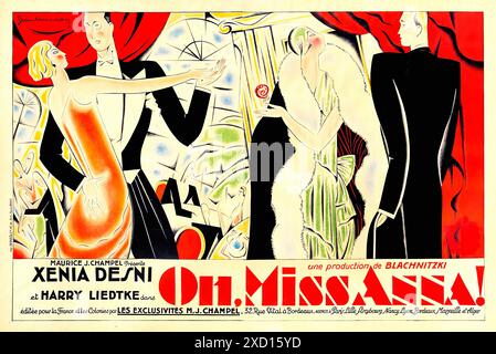 Oh, signorina Anna! - Poster con stampa pubblicitaria d'epoca Foto Stock