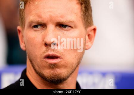 L'allenatore tedesco Julian Nagelsmann durante la partita UEFA Euro 2024 del gruppo A alla Stuttgart Arena di Stoccarda, Germania. Data foto: Mercoledì 19 giugno 2024. Foto Stock