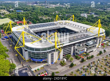 Dortmund, Germania. 19 giugno 2024. Vista aerea generale di BVB Stadion, Dortmund, Germania il 19 giugno 2024 Credit: Every Second Media/Alamy Live News Foto Stock