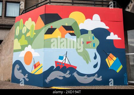 Murale Molly Margaret sul lungomare di Halifax, nuova Scozia, Canada Foto Stock