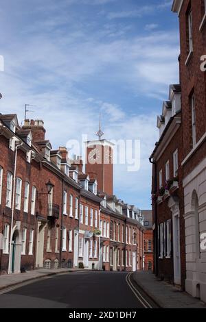 Case a schiera a Shrewsbury, Shropshire, Regno Unito Foto Stock