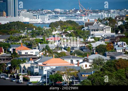 Case residenziali a Devonport - nuova Zelanda Foto Stock