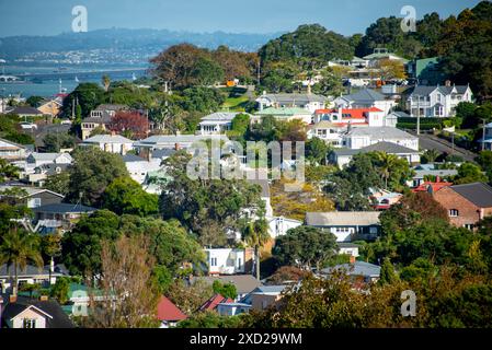Case residenziali a Devonport - nuova Zelanda Foto Stock