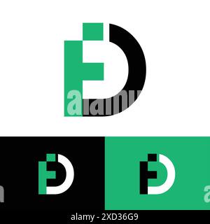 Design del logo FD - Letter FD Mark - FD Logo Illustrazione Vettoriale