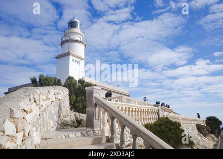 Maiorca, Spagna - 20 gennaio 2024: Faro di Cap de Formentor sull'isola di Maiorca Foto Stock