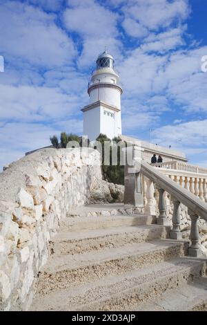 Maiorca, Spagna - 20 gennaio 2024: Faro di Cap de Formentor sull'isola di Maiorca Foto Stock