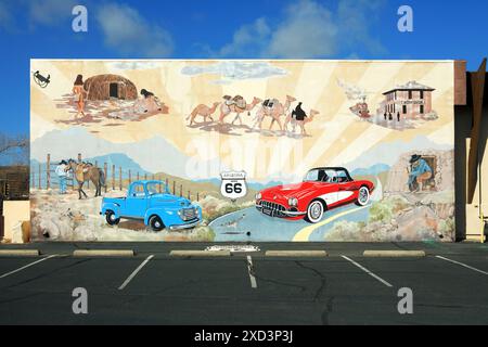 Geografia / viaggi, USA, Arizona, Kingman, Route 66 Mural, KINGMAN, ARIZONA, INFORMAZIONI AGGIUNTIVE-AUTORIZZAZIONE-NON-DISPONIBILI Foto Stock