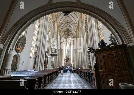Brno, Repubblica Ceca. 20 giugno 2024. La chiesa di San Giacomo è aperta al giornalista dopo tre anni di ricostruzione, prima della sua apertura al pubblico a Brno, Repubblica Ceca, 20 giugno 2024. Crediti: Vaclav Salek/CTK Photo/Alamy Live News Foto Stock