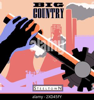 Big Country - copertina originale in vinile - Steeltown - 1984 Foto Stock