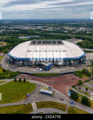 Gelsenkirchen, Germania. 20 giugno 2024. Vista aerea generale dell'Arena AufSchalke in vista della partita Spagna-Italia Euro 2024 all'Arena AufSchalke, Gelsenkirchen, Germania il 20 giugno 2024 Credit: Every Second Media/Alamy Live News Foto Stock