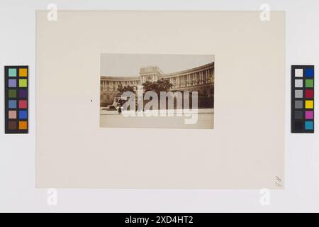 1., Burg - Heldenplatz - Neue Burg - Prinz-Eugen-Denkmal Verlag Reinhold Entzmann & Sohn, casa editrice Wien Museum, Manuel Carreon Lopez, Hofburg, statua equestre, Heldenplatz, monumento, statua, Prinz-Eugen-Denkmal, Eugen von Savoyen-Carignan intorno al 1900 Foto Stock