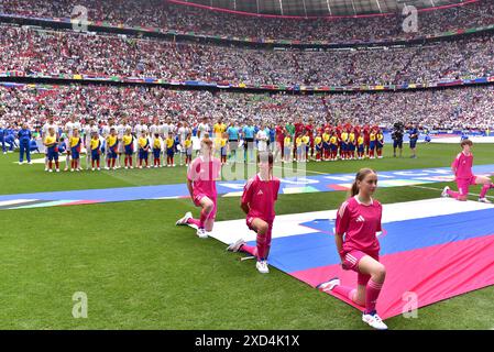 Monaco, Germania. 20 giugno 2024. Monaco, Germania, 20 giugno 2024: Prima della partita di calcio UEFA Euro 2024 tra Slovenia e Serbia alla Munich Football Arena di Monaco, Germania. (Igor Kupljenik/SPP) credito: SPP Sport Press Photo. /Alamy Live News Foto Stock