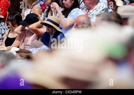 Una vista generale degli spettatori il sesto giorno dei Campionati Cinch al Queen's Club di Londra. Data foto: Giovedì 20 giugno 2024. Foto Stock