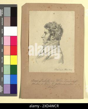 Josef Rebell (1787-1828), Maler Johann Adam Klein (1792-1875), Artist Wien Museum, scansione, ritratto, uomo, ritratto, autoritratto di pittore, personaggi storici (ritratti e scene della vita), eventi e situazioni storiche, personaggi storici 1820 Foto Stock