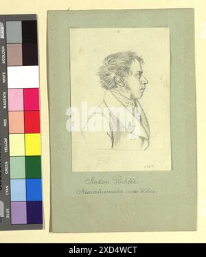 Anton Richter (1781-1850), Maler Johann Adam Klein (1792-1875), Artist Wien Museum, scansione, ritratto, uomo, ritratto, autoritratto di pittore, personaggi storici (ritratti e scene della vita), eventi e situazioni storiche, personaggi storici 1823 Foto Stock