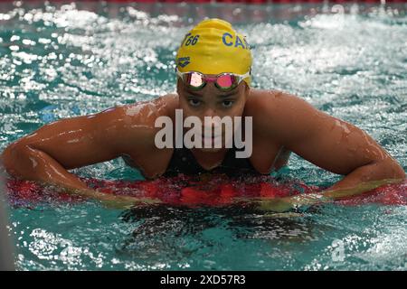 Chartres, Francia. 19 giugno 2024. PIGREE Analia 0F CANET 66 NATION HEAT 50 M DONNE dorso durante i campionati francesi di nuoto 2024 il 17 giugno 2024 presso il complesso acquatico Odyssée di Chartres, Francia - foto Laurent Lairys/ABACAPRESS. COM credito: Abaca Press/Alamy Live News Foto Stock