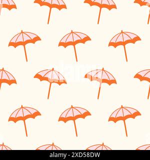 Ombrellone estivo sfondo senza cuciture Illustrazione Vettoriale