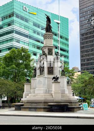 Michigan Soldiers' and Sailors' Monument, Detroit, Michigan, Stati Uniti Foto Stock