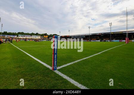 Castleford, Regno Unito. 20 giugno 2024. Una vista generale dello stadio davanti alla partita di Betfred Super League Round 15 Castleford Tigers vs Hull KR al MEND-A-hose Jungle, Castleford, Regno Unito, 20 giugno 2024 (foto di Craig Cresswell/News Images) a Castleford, Regno Unito, il 20/6/2024. (Foto di Craig Cresswell/News Images/Sipa USA) credito: SIPA USA/Alamy Live News Foto Stock