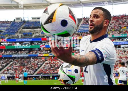 Francoforte, Germania. 20 giugno 2024. Kyle Walker inglese durante la partita di calcio Euro 2024 tra Danimarca e Inghilterra alla Frankfurt Arena, Francoforte, Germania - giovedì 20 giugno 2024. Sport - calcio . (Foto di Spada/LaPresse) credito: LaPresse/Alamy Live News Foto Stock