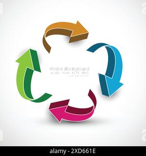 illustrazione del design vettoriale con frecce colorate Illustrazione Vettoriale