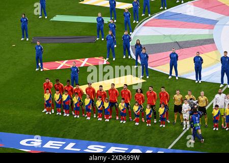 GELSENKIRCHEN - Spagna schierata durante la partita di UEFA EURO 2024 del gruppo B tra Spagna e Italia all'Arena AufSchalke il 20 giugno 2024 a Gelsenkirchen, Germania. ANP | Hollandse Hoogte | Gerrit van Keulen Foto Stock