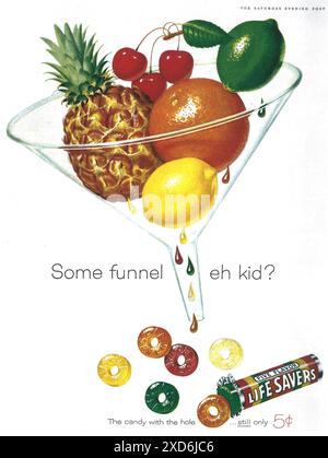 1960 Life Savers Five Flavor Candy ad Foto Stock