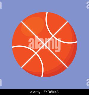 Icona vettoriale pallacanestro. Illustrazione basket. Icona della palla sportiva da basket vettoriale. Illustrazione Vettoriale