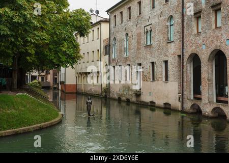 Vista della casa Carraresi a Treviso, Italia Foto Stock