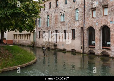 Vista della casa Carraresi a Treviso, Italia Foto Stock