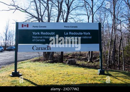 Parks Canada York Redoubt sito storico nazionale a Fergusons Cove, nuova Scozia, Canada Foto Stock