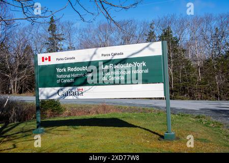 Parks Canada York Redoubt sito storico nazionale a Fergusons Cove, nuova Scozia, Canada Foto Stock