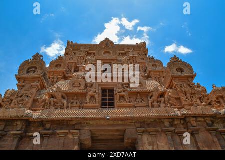 Il tempio Brihadeeswarar a Thanjavur, Tamilnadu, India Foto Stock