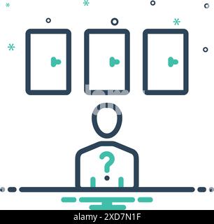 Icona per opzione, scelta razionale Illustrazione Vettoriale