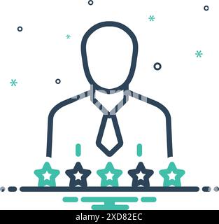 Icona per reputazione, reputazione Illustrazione Vettoriale