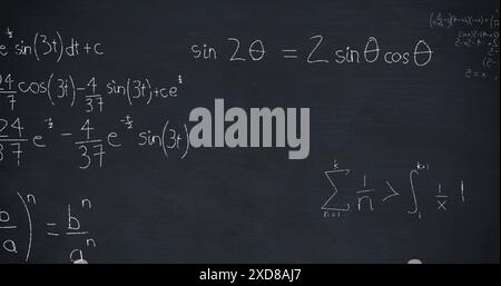 Immagine di equazioni matematiche e formule Foto Stock