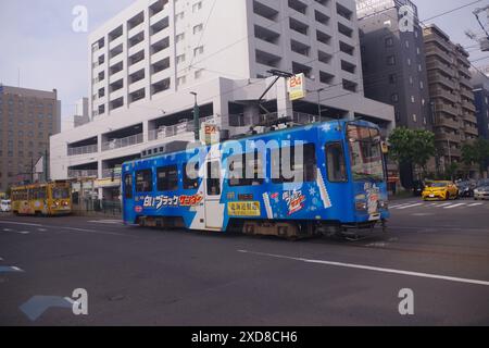 Tram Sapporo (Sapporo Shiden) Foto Stock