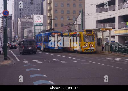 Tram Sapporo (Sapporo Shiden) Foto Stock