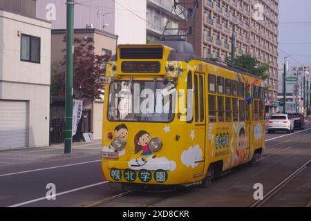 Tram Sapporo (Sapporo Shiden) Foto Stock